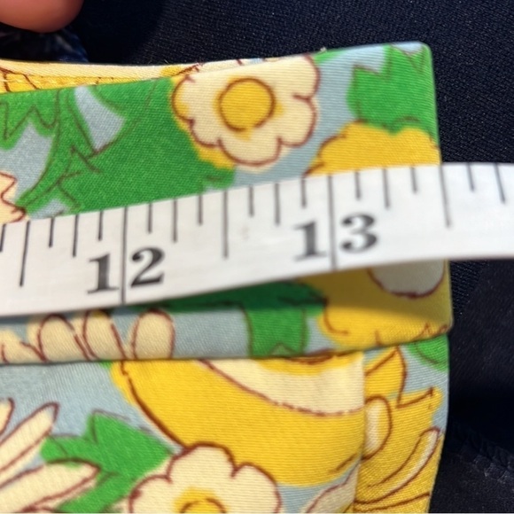 💚ZARA,Psychedelic Green/Yellow 1960’s Floral Printed High-rise Trouser,Size XS - Picture 10 of 14